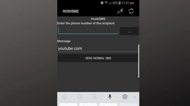 enter the phone number