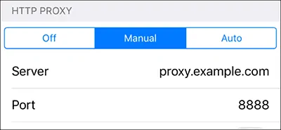 iphone configure proxy