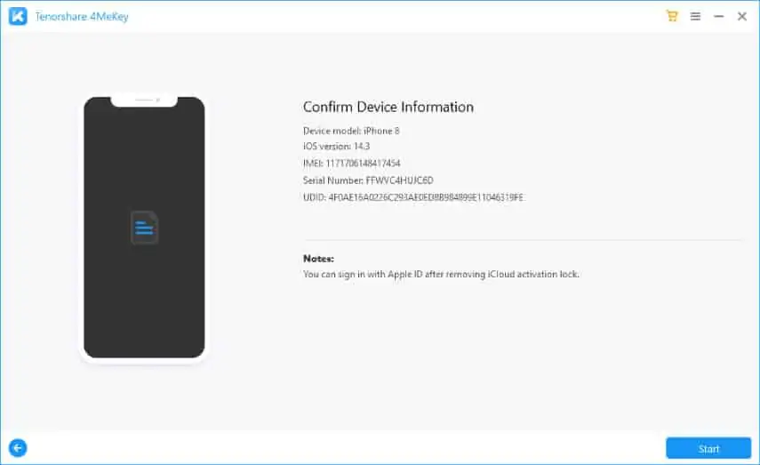 4mekey confirm device info