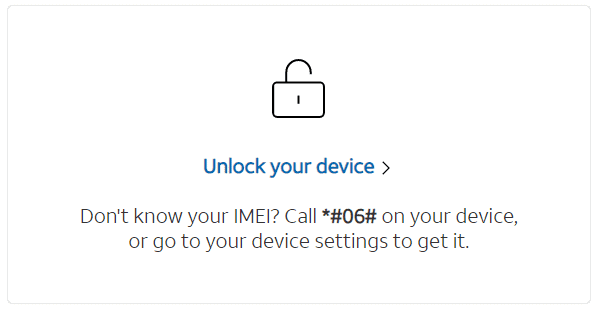 att unlock your device
