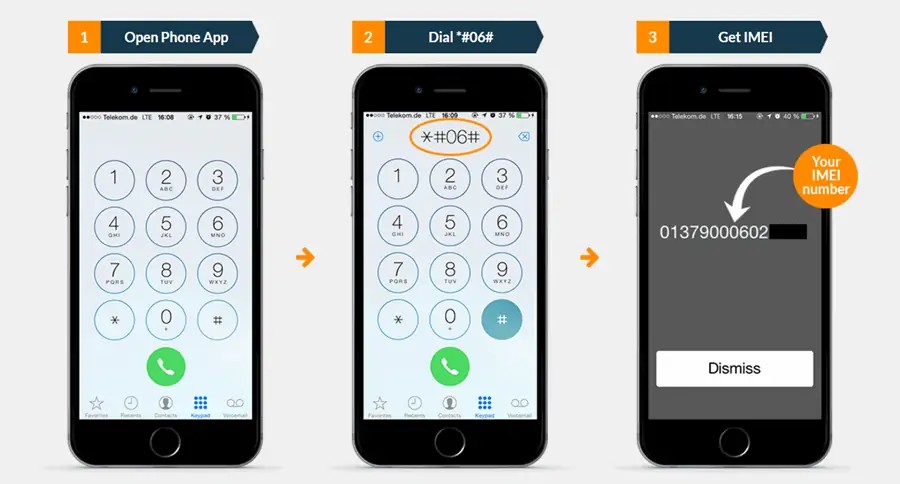 dial to get imei