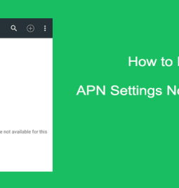 Fix “Access Point Name settings are not available for this user”